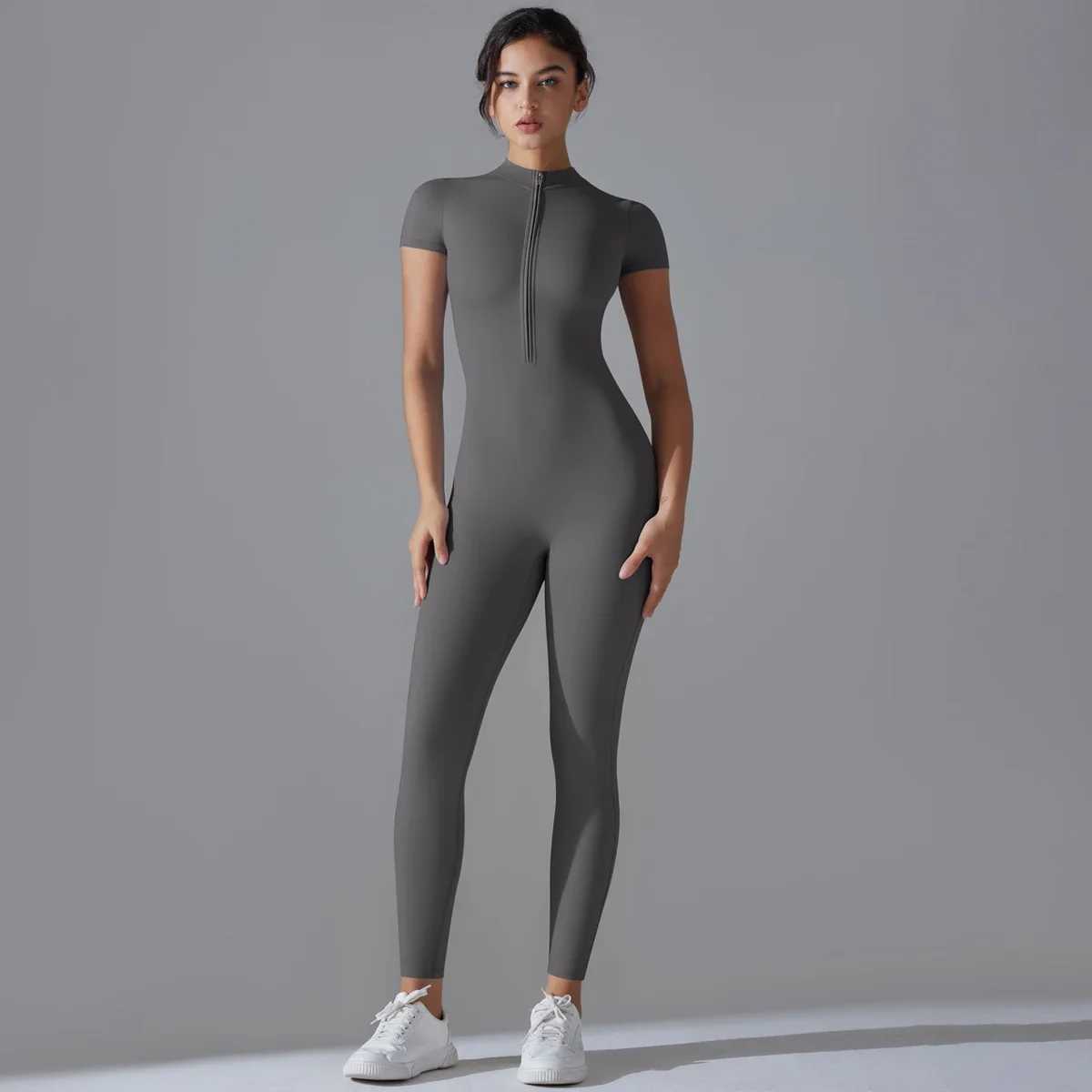 Yoga Set Women's Jumpsuits One-Piece Suit Zipper Short Sleeve Gym Push Up Workout Clothes Fitness Bodysuit Sportswear Tracksuit
Yoga Set Women's Jumpsuits One-Piece Suit Zipper Short Sleeve Gym Push Up Workout Clothes Fitness Bodysuit Sportswear Tracksuit