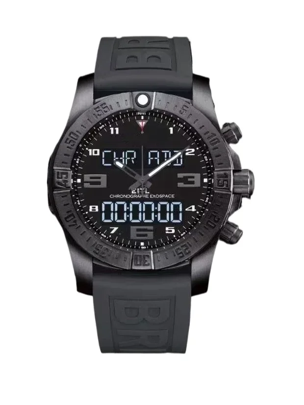 Luxury New Black Blue Rubber Digital Dual Time Display Mens Full Black Carbon Fiber Watch Fashion Watches
Luxury New Black Blue Rubber Digital Dual Time Display Mens Full Black Carbon Fiber Watch Fashion Watches