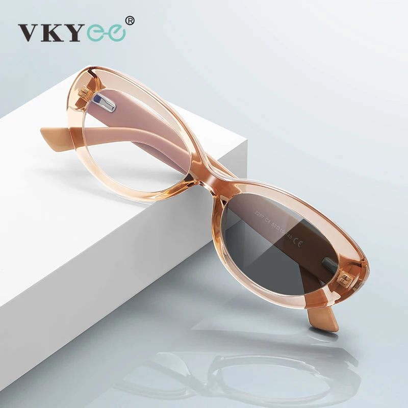 VKYEE Simple Classic Small Frame Retro Oval Women Photochromic Anti-blue Light Reading Glasses Customized Prescription PFD2257
VKYEE Simple Classic Small Frame Retro Oval Women Photochromic Anti-blue Light Reading Glasses Customized Prescription PFD2257