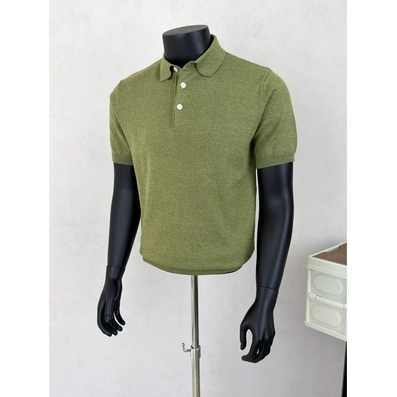 Brand Summer Solid Color Knitted Polo Shirt for Men Fashiona Loose Ice Silk Breathable Casual T-shirt Business Social POLO Tee
Brand Summer Solid Color Knitted Polo Shirt for Men Fashiona Loose Ice Silk Breathable Casual T-shirt Business Social POLO Tee