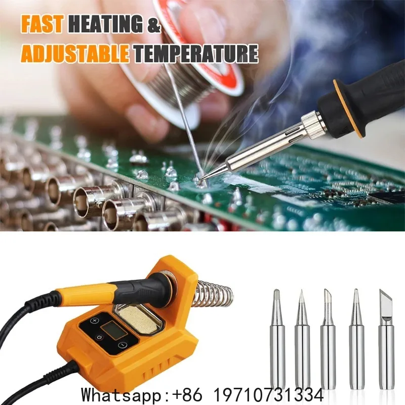 Electric Soldering Iron For Dewalt 18V 20V Battery(Not Included) Fast Heating Adjustable Temperature Cordless Soldering Station
Electric Soldering Iron For Dewalt 18V 20V Battery(Not Included) Fast Heating Adjustable Temperature Cordless Soldering Station