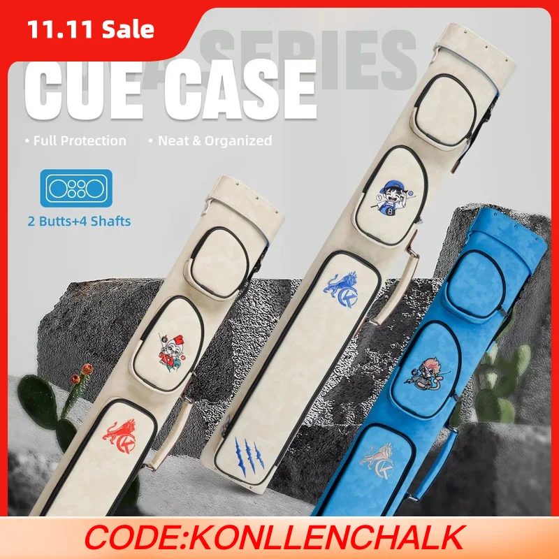 KONLLEN Pool cue case with 6 holes 2x4 PU Leather Hard pool cue bag for 2 Butts & 4 Shafts Billiard Cue Case
KONLLEN Pool cue case with 6 holes 2x4 PU Leather Hard pool cue bag for 2 Butts & 4 Shafts Billiard Cue Case
