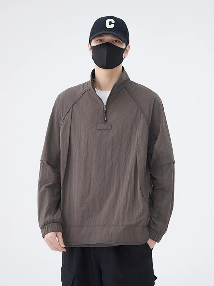 Мужская модная удобная толстовка на молнии с длинными рукавами и воротником-стойкой, универсальная стильная верхняя одежда из полиэфирного волокна
Мужская модная удобная толстовка на молнии с длинными рукавами и воротником-стойкой, универсальная стильная верхняя одежда из полиэфирного волокна