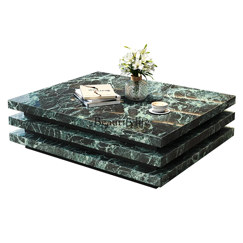 Italian minimalist light luxury modern simple marble rock slab square coffee table size apartment
Italian minimalist light luxury modern simple marble rock slab square coffee table size apartment