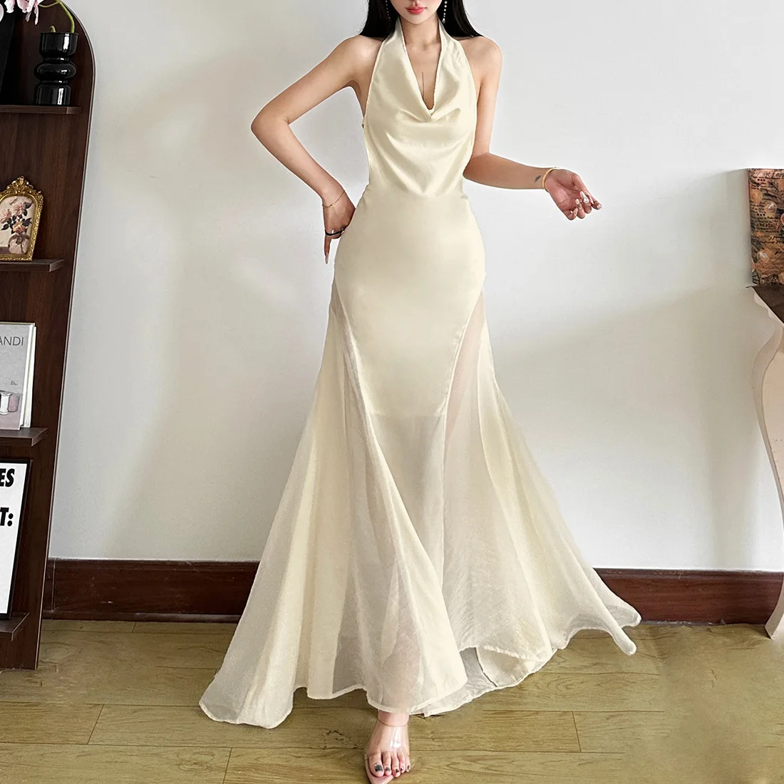 2025 Spring/Summer Style Slim Fit Dress with Simple Style Graceful Neckline Long Dress Fashionable and Versatile Evening Gown
2025 Spring/Summer Style Slim Fit Dress with Simple Style Graceful Neckline Long Dress Fashionable and Versatile Evening Gown