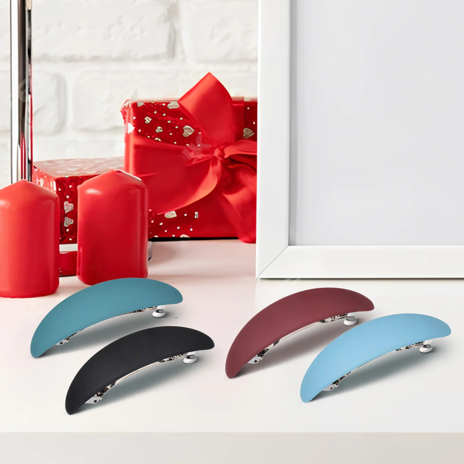 4 Ponytail Clips Curved Hair Barrettes Women French Blank Accessories Stylish Hues Secure Hold Versatile Usage Metal Oval
4 Ponytail Clips Curved Hair Barrettes Women French Blank Accessories Stylish Hues Secure Hold Versatile Usage Metal Oval