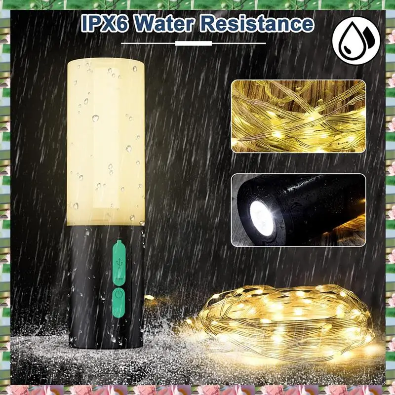 33Ft String Light With Camping Lantern Camping Lights 7 Light Modes Waterproof For Outdoor Hiking
33Ft String Light With Camping Lantern Camping Lights 7 Light Modes Waterproof For Outdoor Hiking