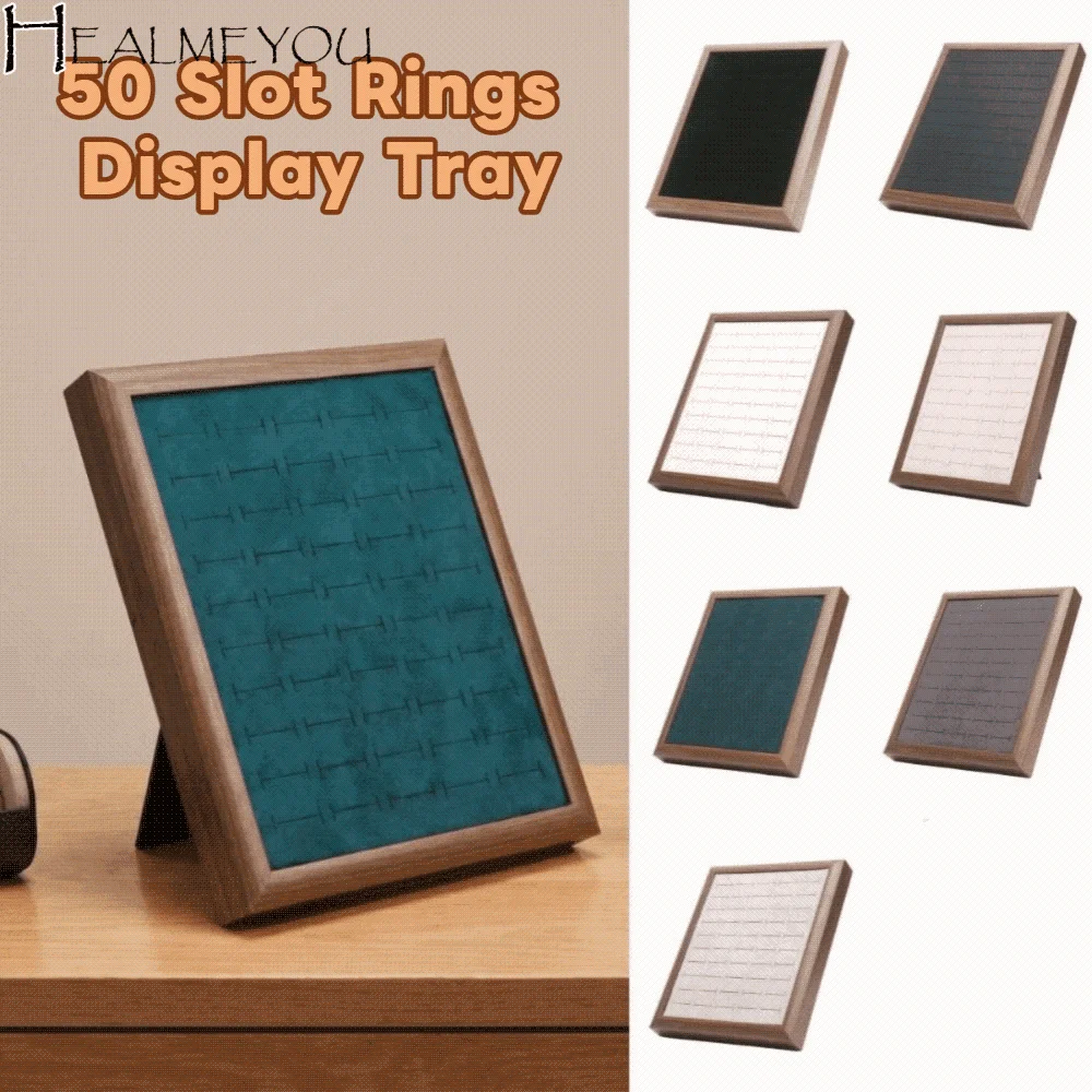 Elegant Fashion Jewelry Trays Velvet Leather Organizer 50 Slot Rings Display Holder Decoration Save Space
Elegant Fashion Jewelry Trays Velvet Leather Organizer 50 Slot Rings Display Holder Decoration Save Space