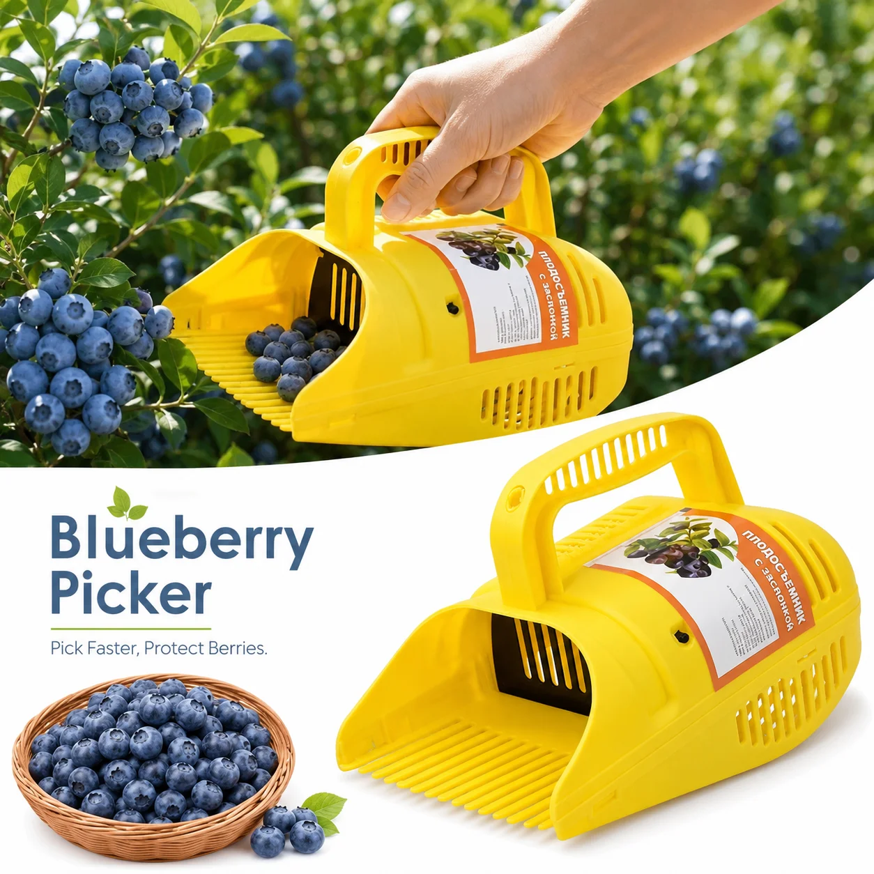 Portable Blueberry Harvester Berry Picker with Anti Spill Comb Ergonomic Handle for Garden Fruit Picking
Portable Blueberry Harvester Berry Picker with Anti Spill Comb Ergonomic Handle for Garden Fruit Picking