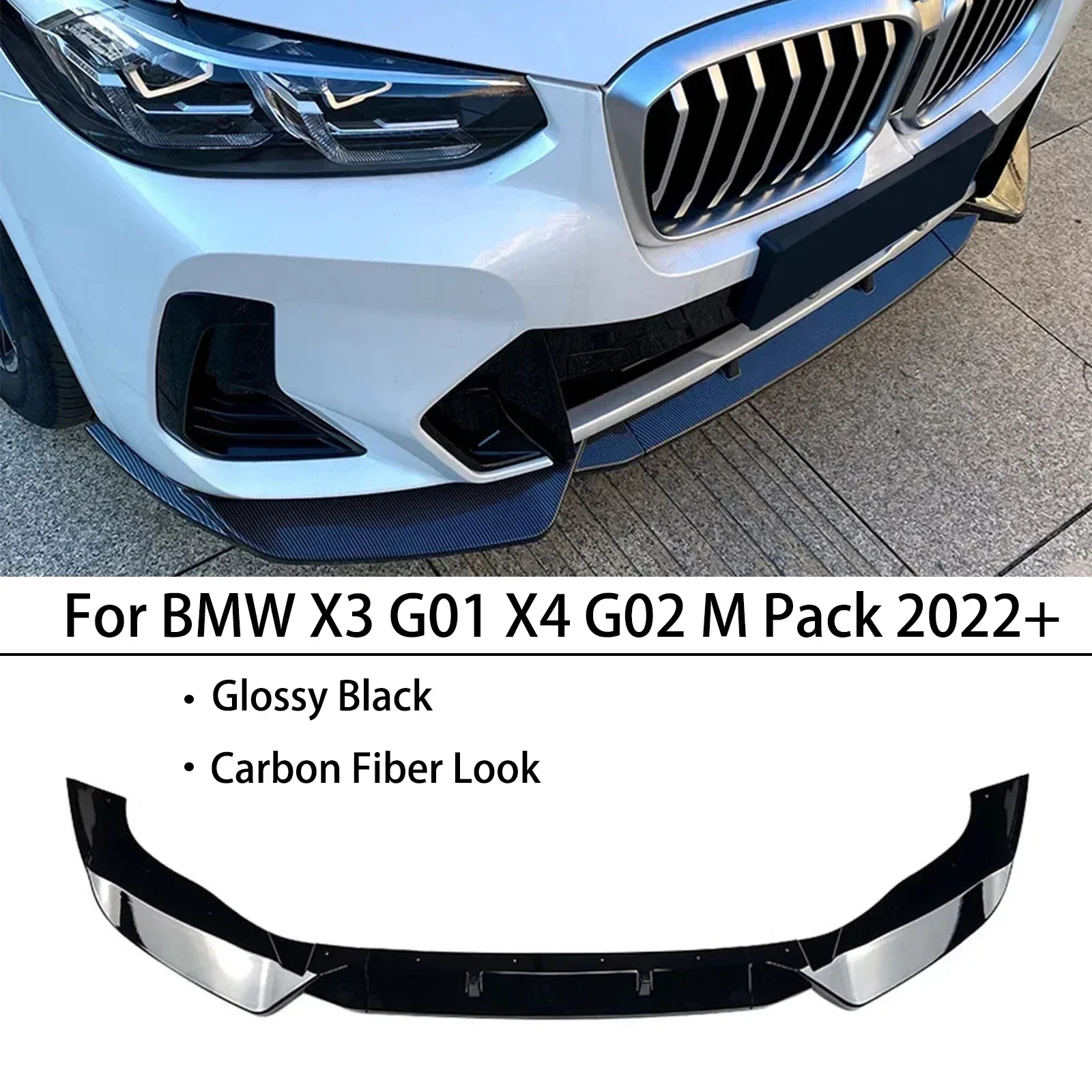 Front Bumper Lip For BMW X3 G01 X4 G02 M Pack 2021 2022 Splitter Spoiler Diffuser Glossy Black Carbon Fiber Look Car Accessories
Front Bumper Lip For BMW X3 G01 X4 G02 M Pack 2021 2022 Splitter Spoiler Diffuser Glossy Black Carbon Fiber Look Car Accessories