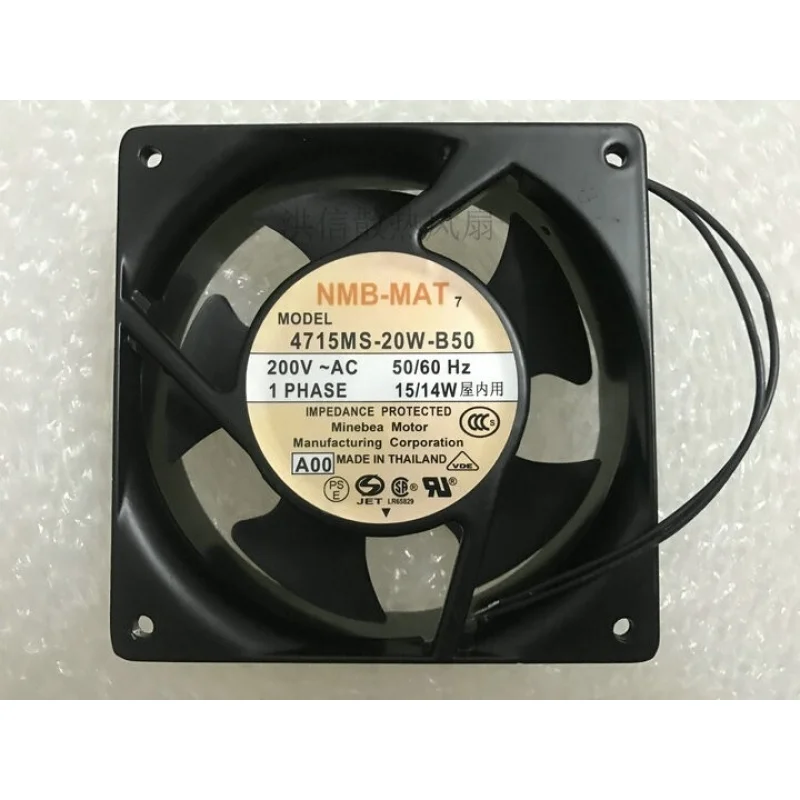 S+ NMB 12038 4715MS-20W-B50 200V 50/60Hz 15/14W 120mm 2-wire AC fan
S+ NMB 12038 4715MS-20W-B50 200V 50/60Hz 15/14W 120mm 2-wire AC fan