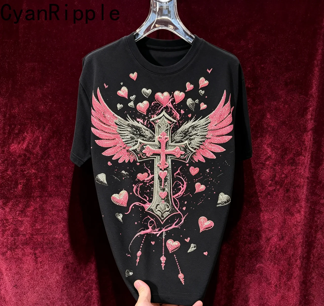 American Street Handsome Couple's Short Sleeve T-shirt Trendy New Spring Summer Love Cross Hot Diamonds Pullover Top Male Tees
American Street Handsome Couple's Short Sleeve T-shirt Trendy New Spring Summer Love Cross Hot Diamonds Pullover Top Male Tees