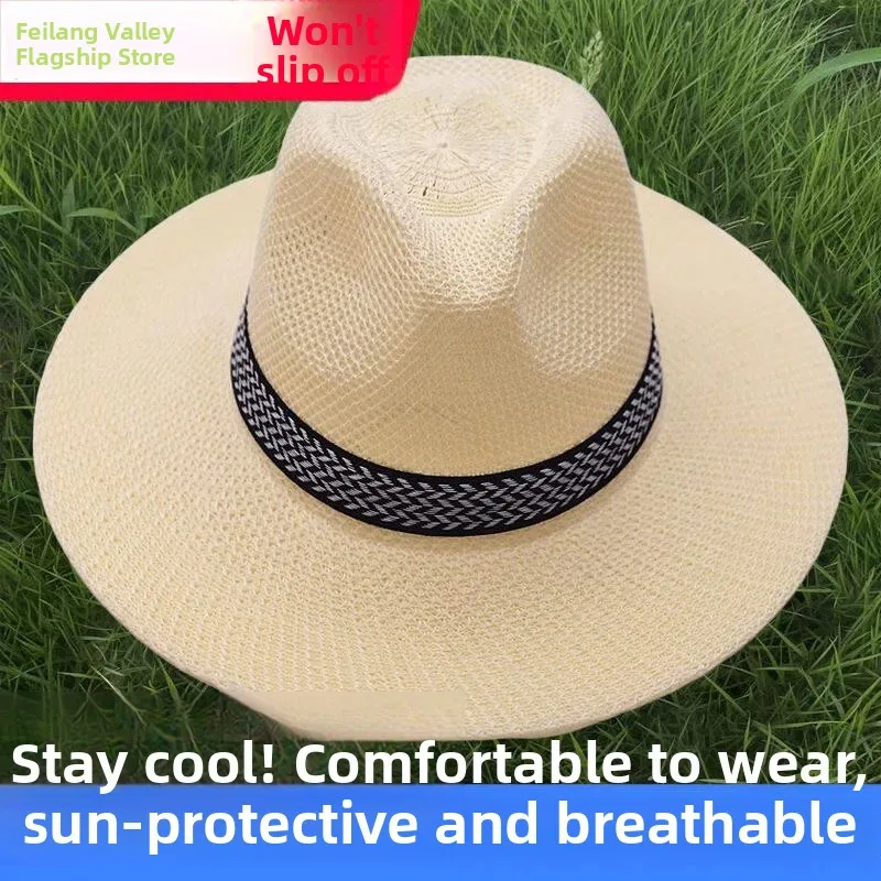 Men's Summer Sun Protection Straw Hat Outdoor Beach Mountain Climbing Fisherman Hat Large Brim Hat Dad Sunshade Hat
Men's Summer Sun Protection Straw Hat Outdoor Beach Mountain Climbing Fisherman Hat Large Brim Hat Dad Sunshade Hat