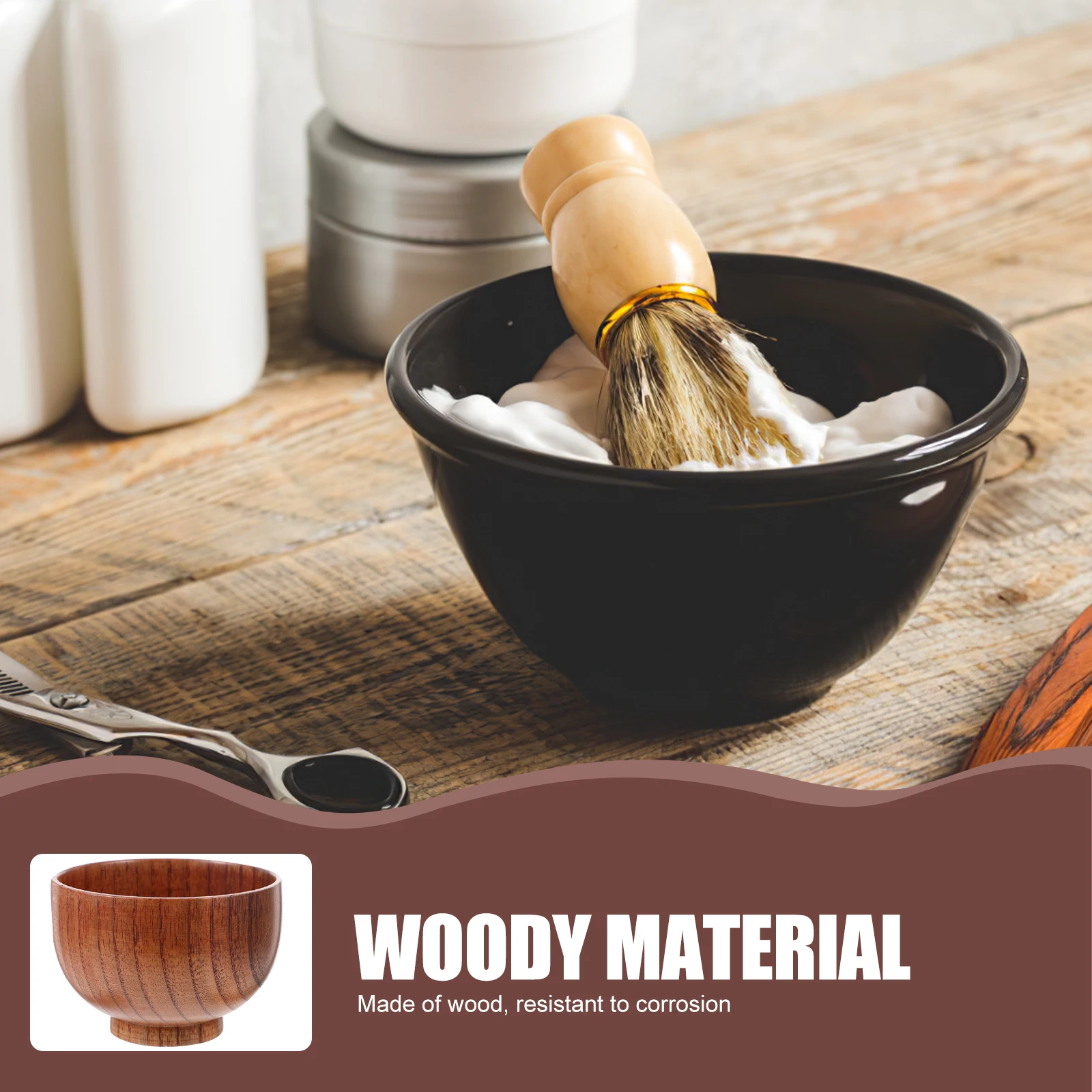 Wooden Shaving Bowl Lightweight Bamboo Mug for Cream Soap Traditional Shaving Soap Bowl Durable Anti Corrosion Beard Cleaning
Wooden Shaving Bowl Lightweight Bamboo Mug for Cream Soap Traditional Shaving Soap Bowl Durable Anti Corrosion Beard Cleaning