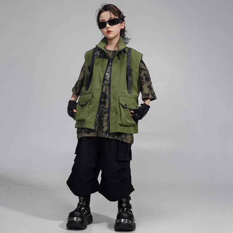 Fashion Street Dance Wear Hip Hop Clothing Boys Jazz Dance Costume Group Green Loose Vest Black Shorts Stage Performance Outfits
Fashion Street Dance Wear Hip Hop Clothing Boys Jazz Dance Costume Group Green Loose Vest Black Shorts Stage Performance Outfits