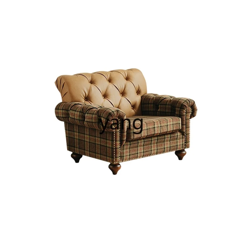 LMM retro French fabric small apartment living room medieval light luxury leather sofa
LMM retro French fabric small apartment living room medieval light luxury leather sofa