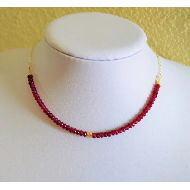 Beautiful Natural Faceted Red Ruby Yellow Gold Choker Necklace Handmade
Beautiful Natural Faceted Red Ruby Yellow Gold Choker Necklace Handmade