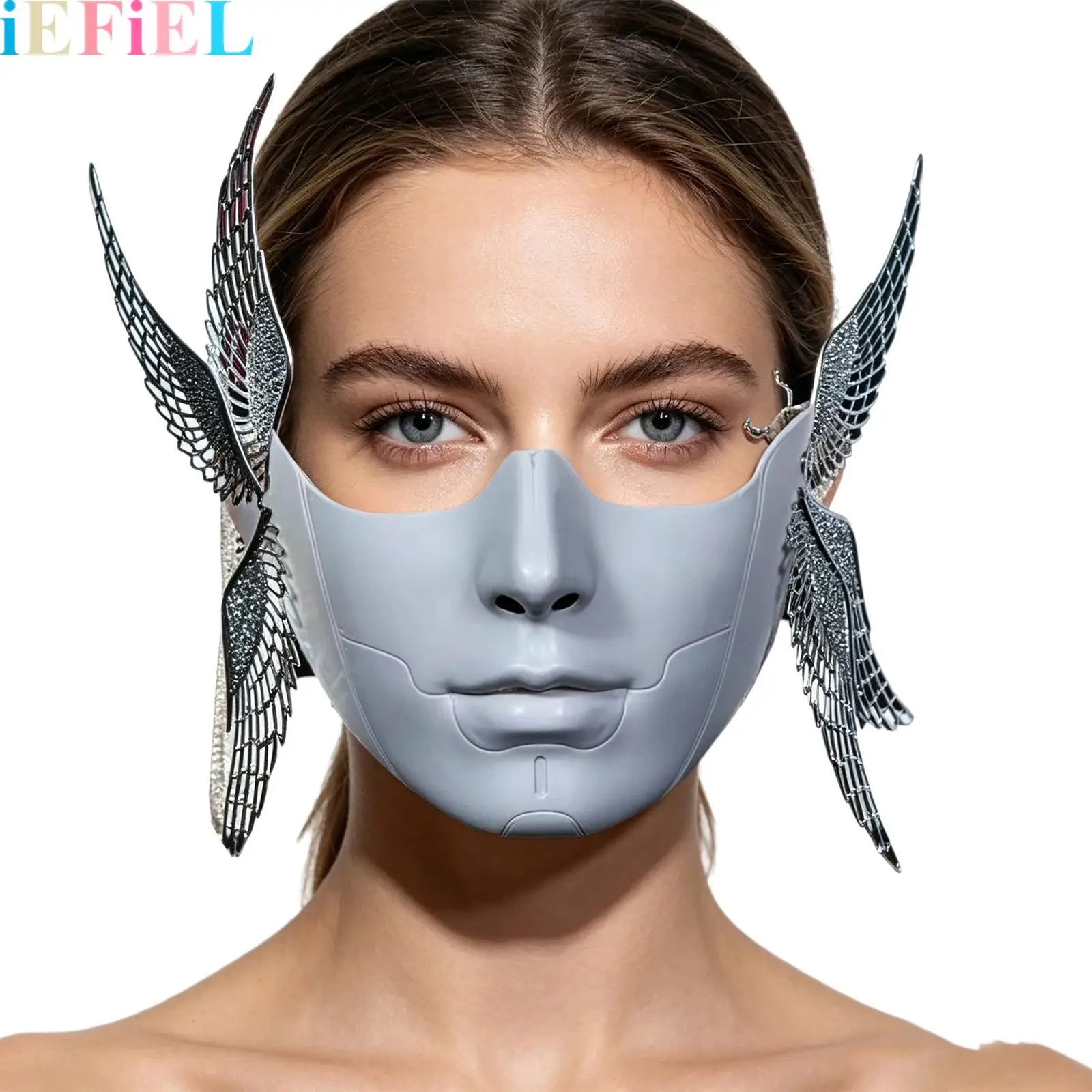 Cyber Punk Half Face Lower-face Beauty Mask Robot Face Accessories for Men Women Halloween Party Costumes Accessories
Cyber Punk Half Face Lower-face Beauty Mask Robot Face Accessories for Men Women Halloween Party Costumes Accessories