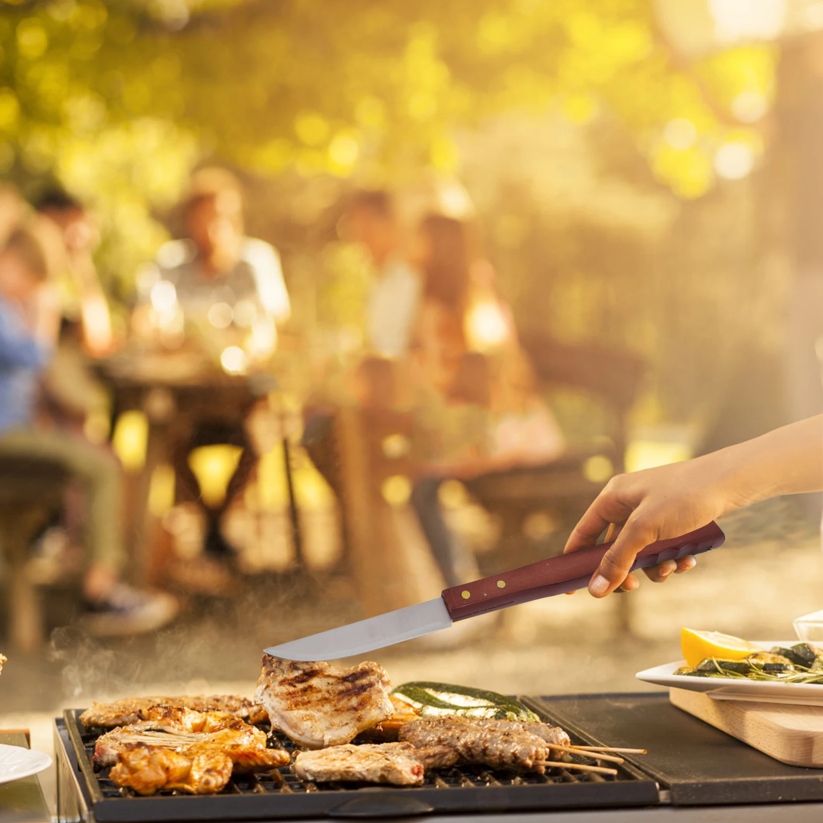 Barbecue Grill Utensils Set Heat Resistant Gloves Stainless Steel BBQ Tools Black Apron Cutter Compact Outdoor Camping 
Barbecue Grill Utensils Set Heat Resistant Gloves Stainless Steel BBQ Tools Black Apron Cutter Compact Outdoor Camping