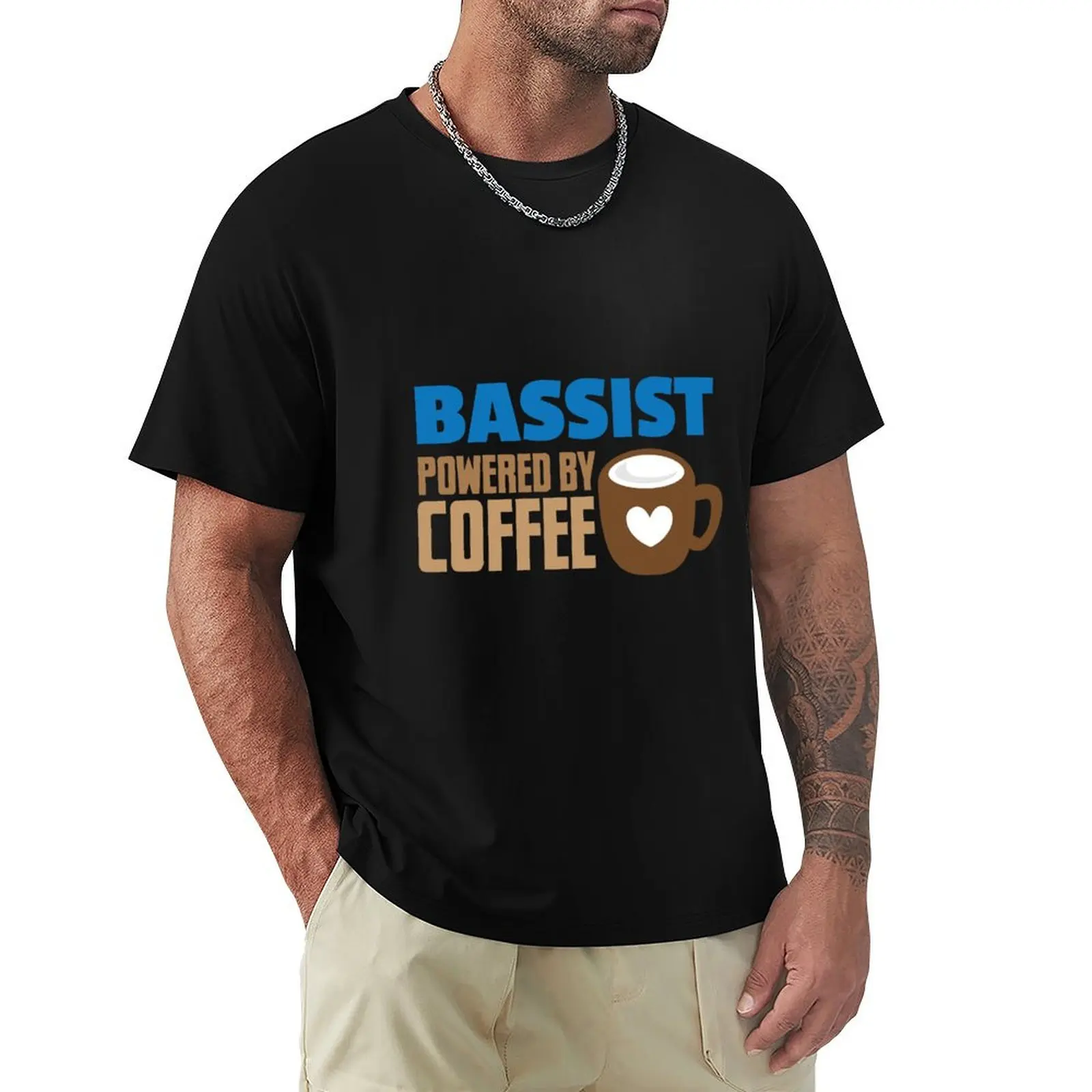 Bassist powered by coffee T-Shirt Fashion Casual Short Sleeve Top
Bassist powered by coffee T-Shirt Fashion Casual Short Sleeve Top