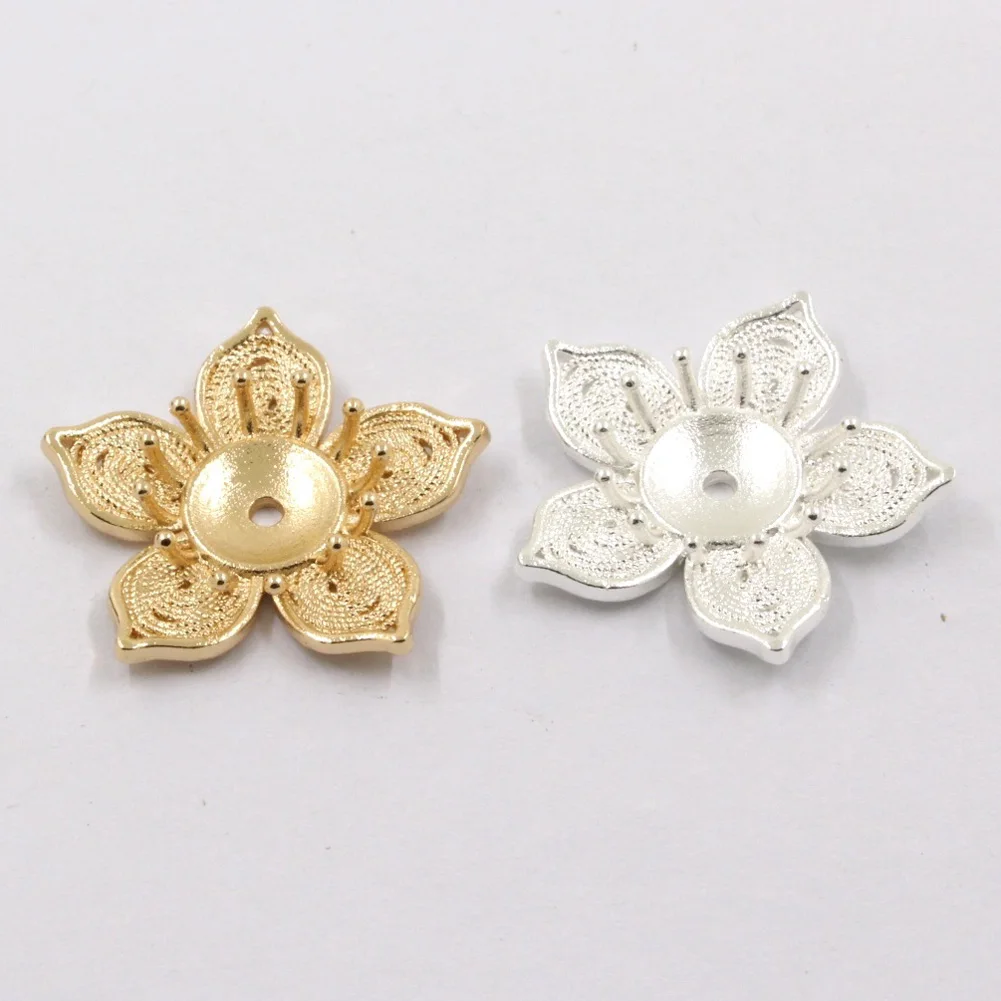 20pcs Quality Brass Casted 8mm Cabochons Pistils 5 Petals Flower Stamping Decoration Findings DIY Women Jewelry Accessories
20pcs Quality Brass Casted 8mm Cabochons Pistils 5 Petals Flower Stamping Decoration Findings DIY Women Jewelry Accessories
