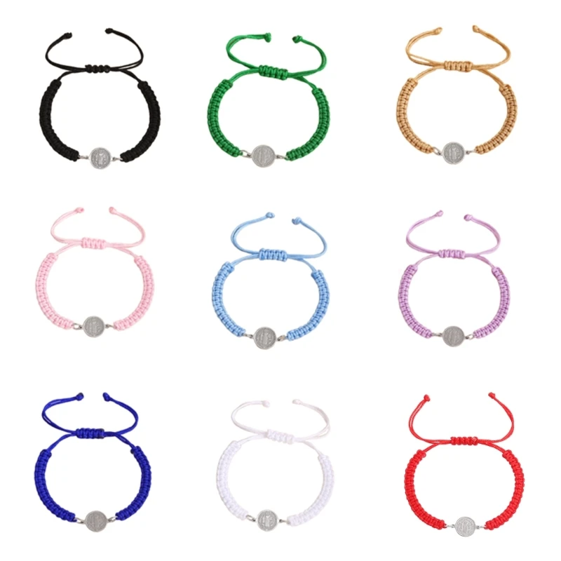 CORD Flat Knot Woven Hand Rope with Benedict Crossed Pendant Adjustable Bracelet
CORD Flat Knot Woven Hand Rope with Benedict Crossed Pendant Adjustable Bracelet