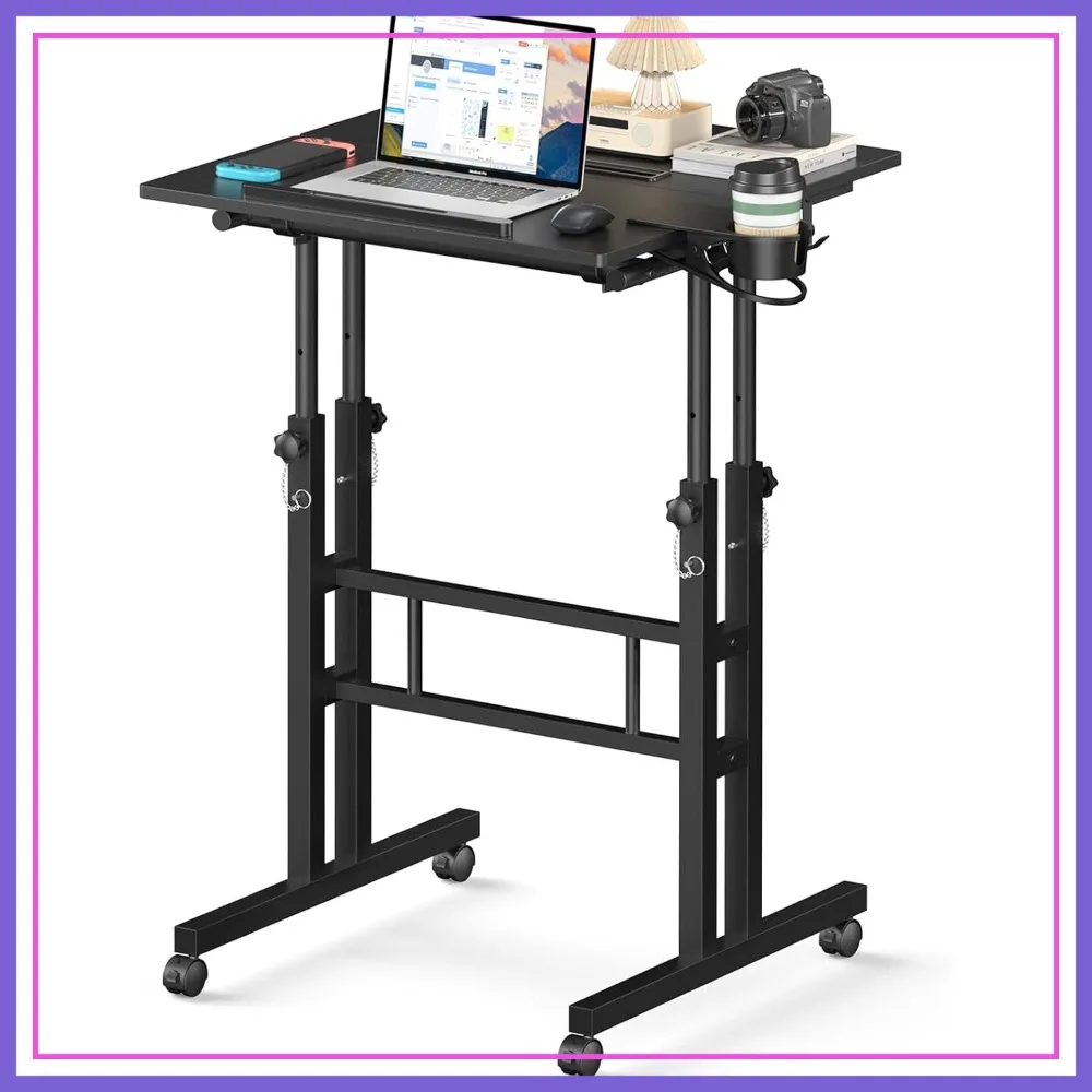 Small Standing Desk with Wheels, Portable Rolling Computer Desk Adjustable Height, Mobile Standing Table for Walking Pad
Small Standing Desk with Wheels, Portable Rolling Computer Desk Adjustable Height, Mobile Standing Table for Walking Pad
