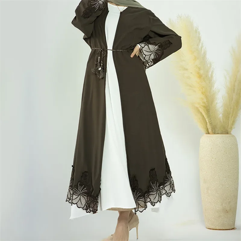 Turkey Abayas Muslim Women Lace Embroidery Maxi Dress Hijab Open Cardigan Eid Ramadan Dubai Kaftan Clothing Morocco Gown Caftan
Turkey Abayas Muslim Women Lace Embroidery Maxi Dress Hijab Open Cardigan Eid Ramadan Dubai Kaftan Clothing Morocco Gown Caftan