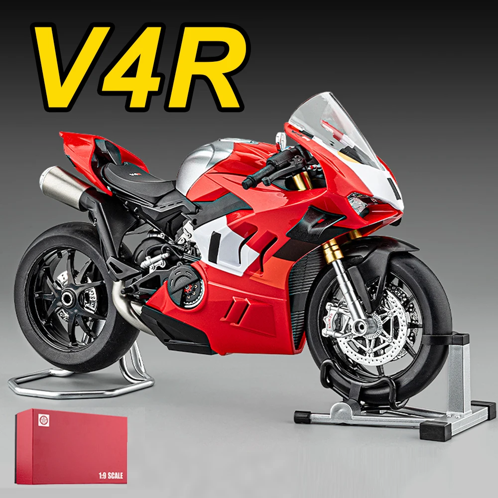 1:9 V4R 1299 Miniature Model Motorbycle Diecast Alloy Car Toys Front Wheel Steering Shock Absorption with Light Vehicle Ornament
1:9 V4R 1299 Miniature Model Motorbycle Diecast Alloy Car Toys Front Wheel Steering Shock Absorption with Light Vehicle Ornament