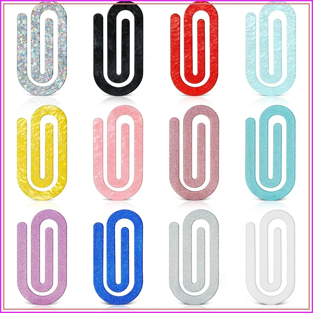 12 Pcs Jumbo Acrylic Paper Clips, 4x2 Inch Large Plastic Paper Clips for Classroom Office Desk Organization, DIY Bookmarks
12 Pcs Jumbo Acrylic Paper Clips, 4x2 Inch Large Plastic Paper Clips for Classroom Office Desk Organization, DIY Bookmarks