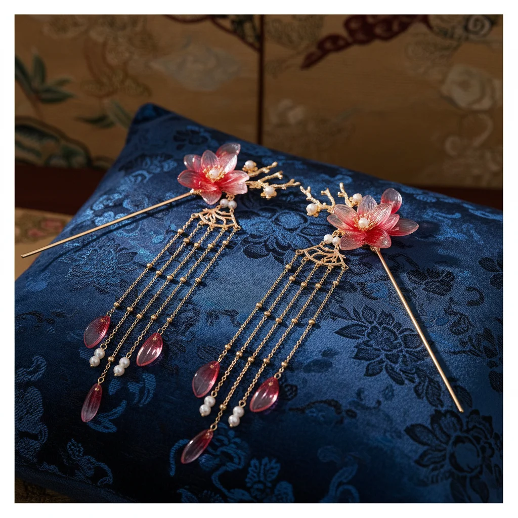 2Pcs Artificial Jade Flower Tassel Hairpin For Hanfu Wedding Photography
2Pcs Artificial Jade Flower Tassel Hairpin For Hanfu Wedding Photography