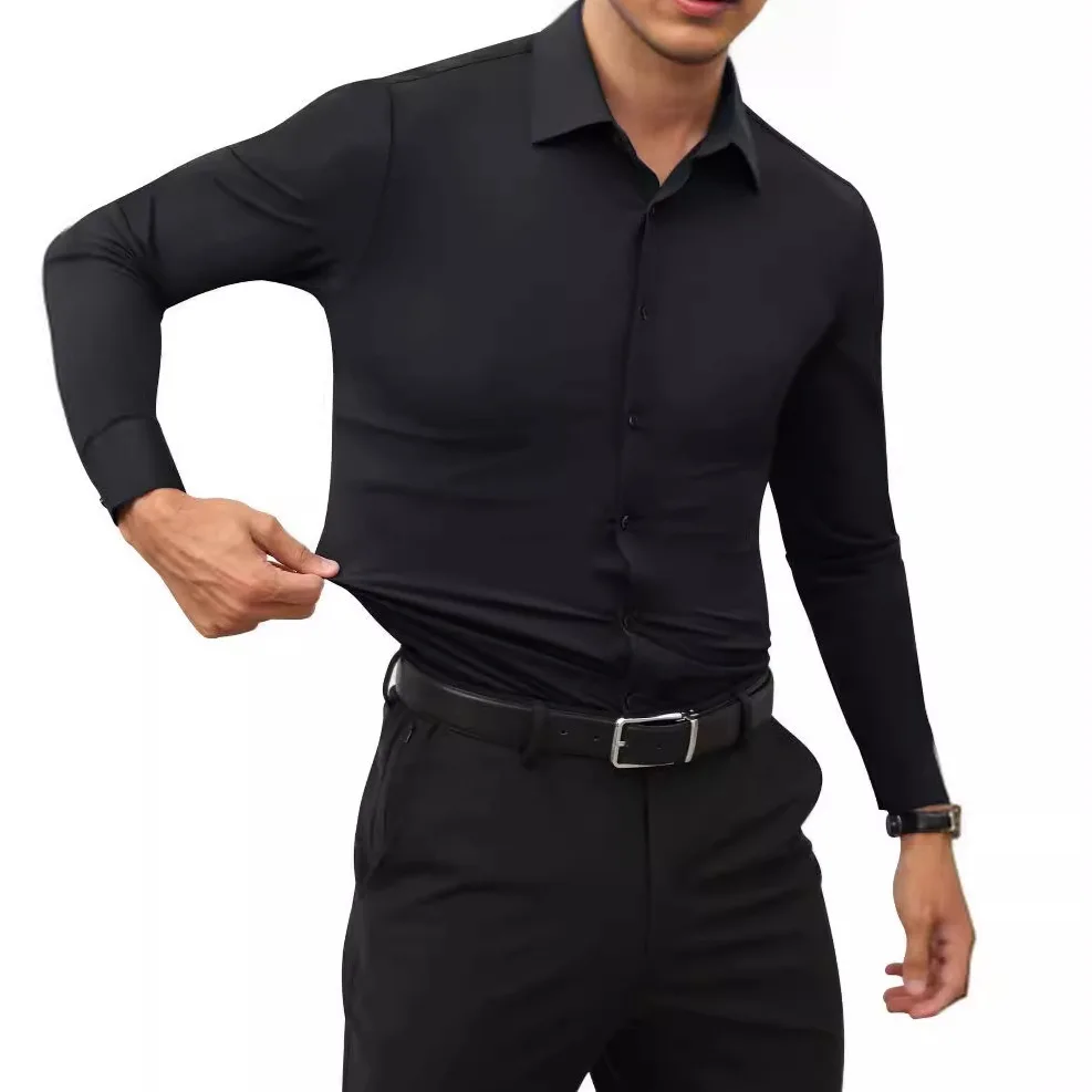 Man Office Suit Stretch Shirt For Men Business Shirts Casual Long Sleeve Solid Color EU Size Shirt
Man Office Suit Stretch Shirt For Men Business Shirts Casual Long Sleeve Solid Color EU Size Shirt