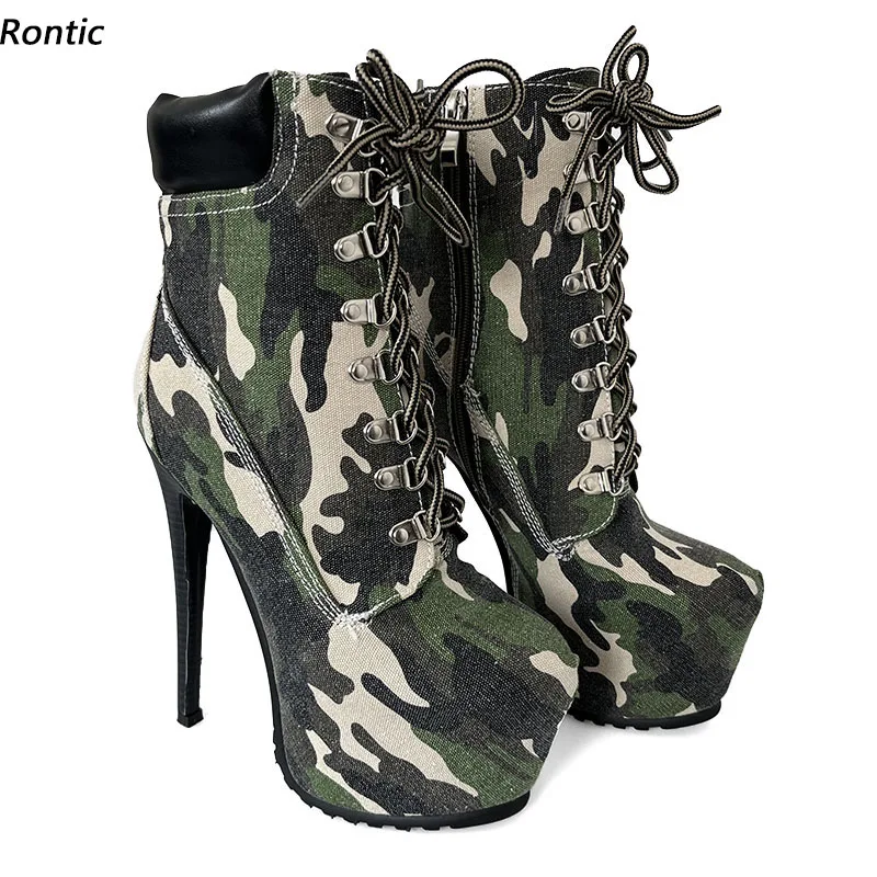 Rontic Handmade Women Winter Platform Ankle Boots Sexy Stiletto Heels Round Toe Pretty Green Casual Shoes US Plus Size 5-20
Rontic Handmade Women Winter Platform Ankle Boots Sexy Stiletto Heels Round Toe Pretty Green Casual Shoes US Plus Size 5-20