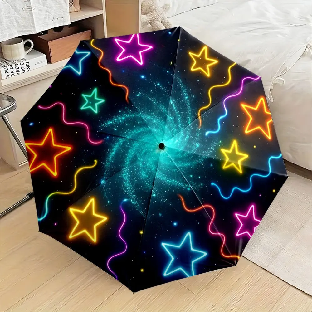 Neon Starburst Glow-in-the-Dark Umbrella - Open/Close, 8-Rib Compact Folding Umbrella with Multicolor Neon Glow (Pink/Green/Bl
Neon Starburst Glow-in-the-Dark Umbrella - Open/Close, 8-Rib Compact Folding Umbrella with Multicolor Neon Glow (Pink/Green/Bl