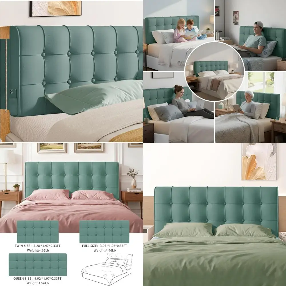 Мягкое настенное изголовье зеленого цвета размера «queen-size» с мягким чехлом, отслаивающимся и наклейкой для удобной плавающей спинки
Мягкое настенное изголовье зеленого цвета размера «queen-size» с мягким чехлом, отслаивающимся и наклейкой для удобной плавающей спинки