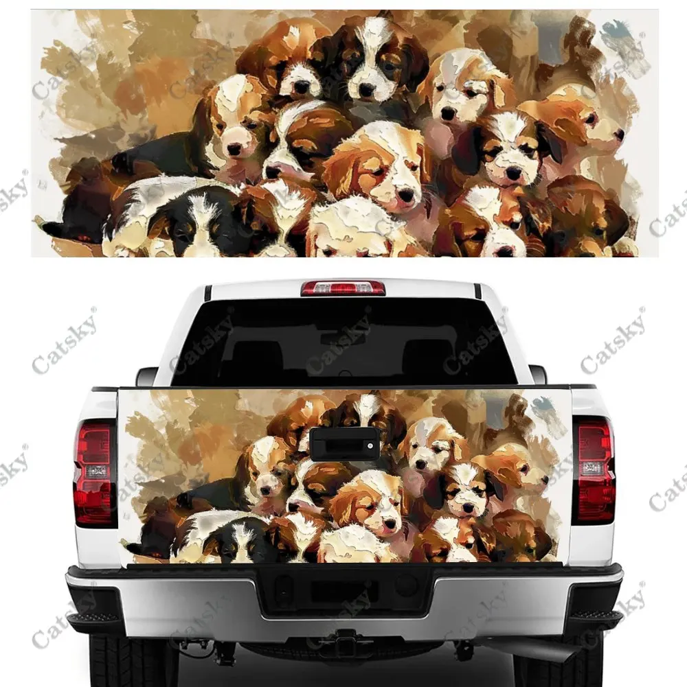 Dog Family Gathering Print Car Tail Trunk Protect Vinly Decal Auto Accessories Hood Decoration Sticker for Off-road Pickup Wrap
Dog Family Gathering Print Car Tail Trunk Protect Vinly Decal Auto Accessories Hood Decoration Sticker for Off-road Pickup Wrap