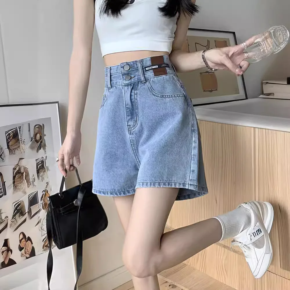 High Waisted Denim Shorts for Women in Summer Thin Plus Size Fat Mm Slim and Tall A-line Wide Leg Hot Pants
High Waisted Denim Shorts for Women in Summer Thin Plus Size Fat Mm Slim and Tall A-line Wide Leg Hot Pants