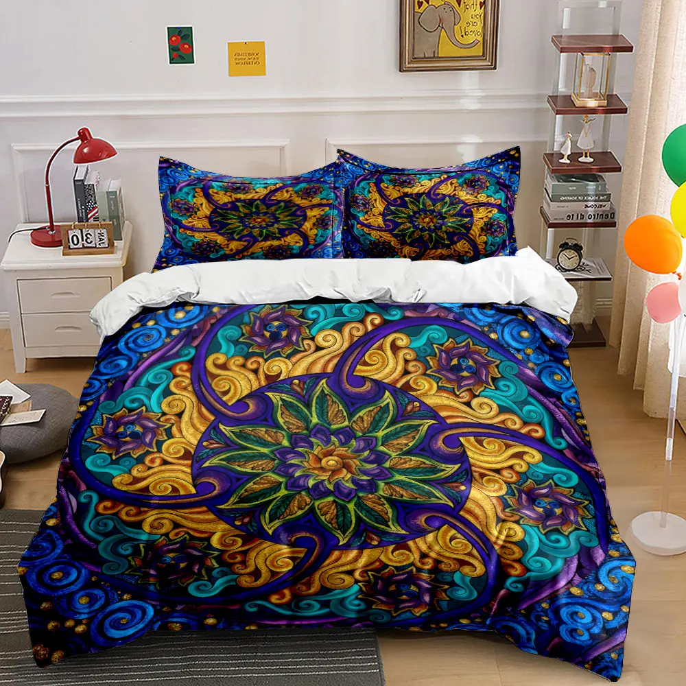 Mandala Design Bedding Set Soft Comfortable Duvet Cover Bedding Set Included 1*Duvet Cover & 2*Pillowcases, gift
Mandala Design Bedding Set Soft Comfortable Duvet Cover Bedding Set Included 1*Duvet Cover & 2*Pillowcases, gift