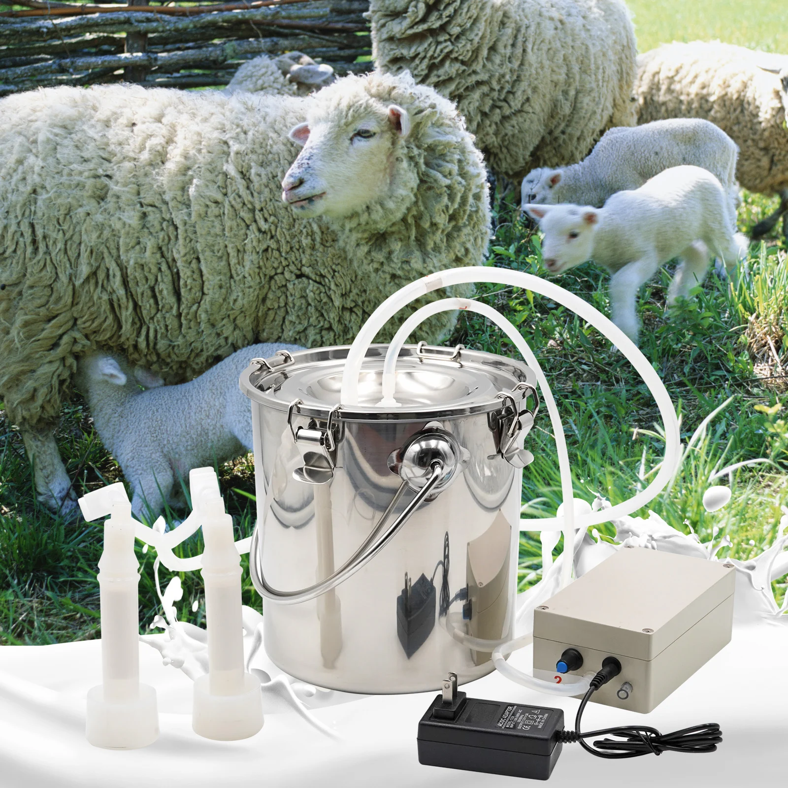 5L Electric Milking Machine for Cow Goat Rechargeable Electric Vacuum Electric Suction Pump Milking Machine for Livestock Farms
5L Electric Milking Machine for Cow Goat Rechargeable Electric Vacuum Electric Suction Pump Milking Machine for Livestock Farms