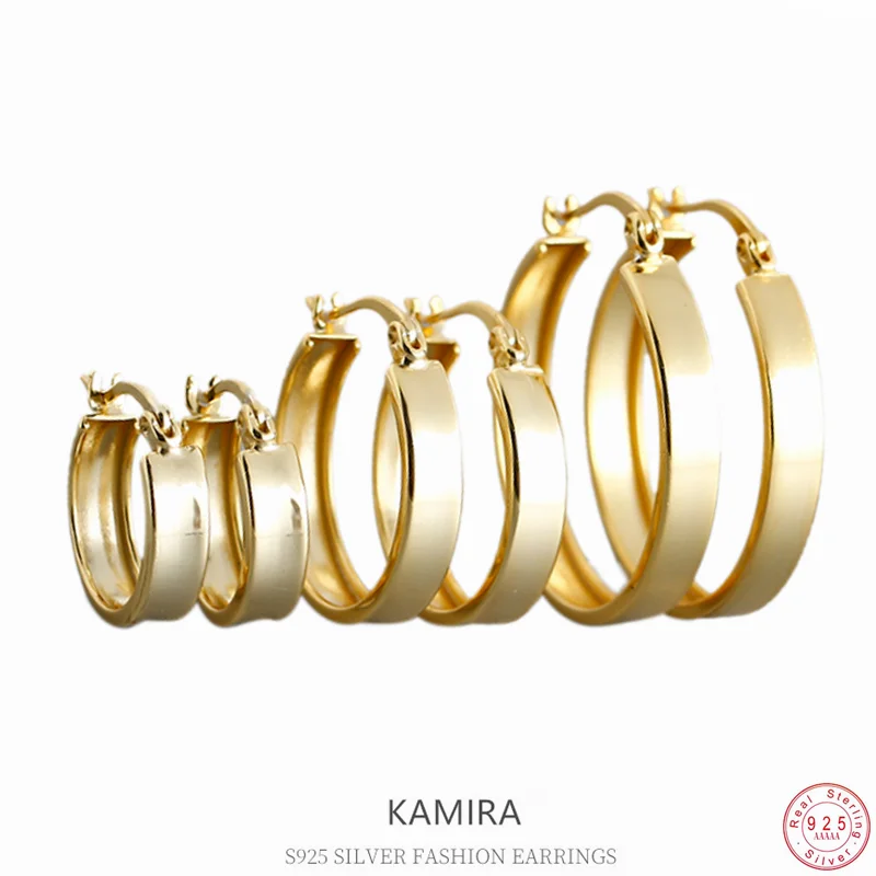 KAMIRA 925 Sterling Silver Simple Classic Smooth Piercing Hoop Earrings for Women Party Gentle Daily Fashion Jewelry Accessories
KAMIRA 925 Sterling Silver Simple Classic Smooth Piercing Hoop Earrings for Women Party Gentle Daily Fashion Jewelry Accessories
