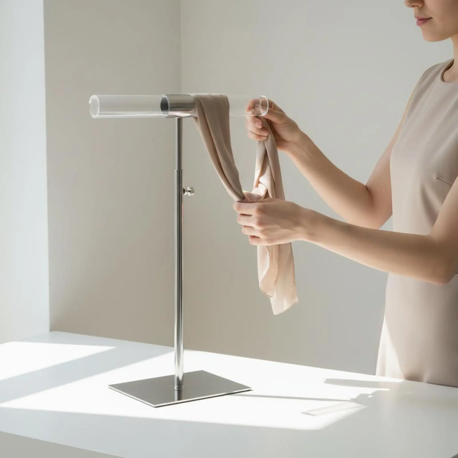 Floor Necklace Stand Adjustable Height Necklace Display Stand Jewelry Display Rack Metal Build Heavy Duty for Boutique Owners
Floor Necklace Stand Adjustable Height Necklace Display Stand Jewelry Display Rack Metal Build Heavy Duty for Boutique Owners
