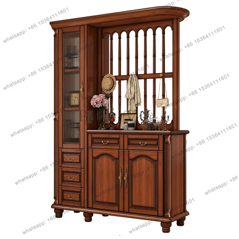 Retro American solid wood room cabinet sofa partition small apartment screen locker
Retro American solid wood room cabinet sofa partition small apartment screen locker