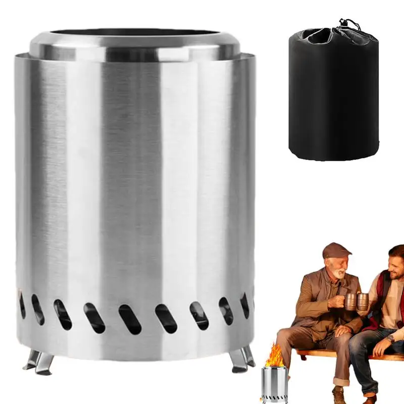 Outdoor Burning Stove 360-degree Spiral Airflow Outdoor Survival Stove Stainless Camping Stove Tabletop Fire Pit With Cloth Bag
Outdoor Burning Stove 360-degree Spiral Airflow Outdoor Survival Stove Stainless Camping Stove Tabletop Fire Pit With Cloth Bag