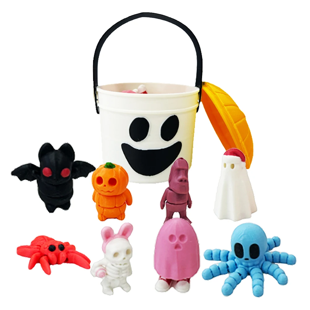8pcs 3D Printed Mini Animals Set with Pumpkin Holder Halloween Articulated Fidget Desk Toys for Halloween Decor Party Favors
8pcs 3D Printed Mini Animals Set with Pumpkin Holder Halloween Articulated Fidget Desk Toys for Halloween Decor Party Favors