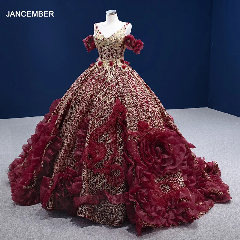 Jancember Appliques Gown For Women Elegant Beading Woman'S Ceremony Dress For Wedding V-Neck Dress Women Elegant vestido festa
Jancember Appliques Gown For Women Elegant Beading Woman'S Ceremony Dress For Wedding V-Neck Dress Women Elegant vestido festa