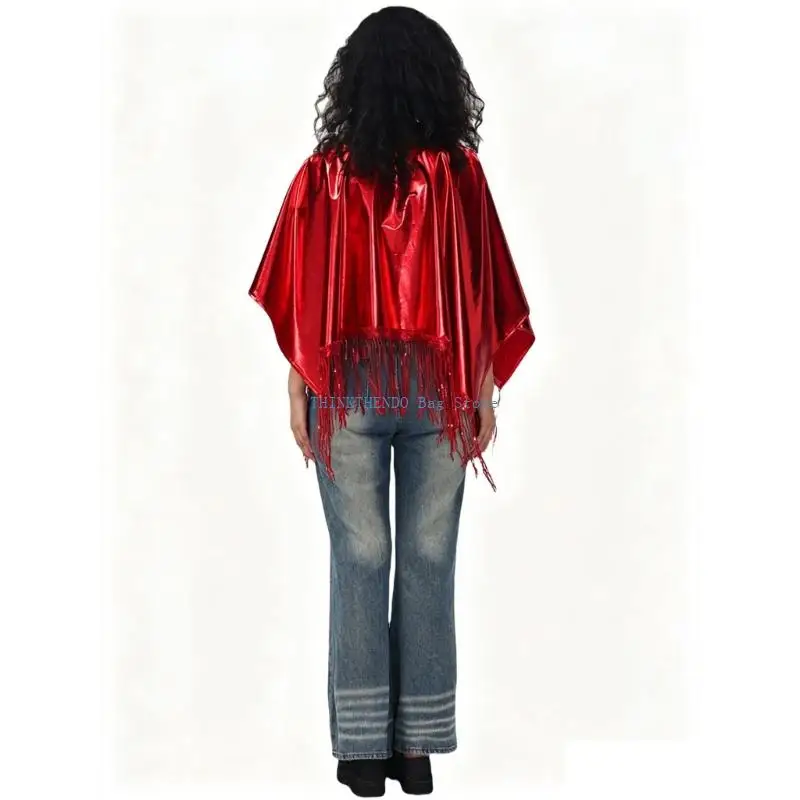 340D Light Reflective Fringe Capelet Shawl For Live Streaming And Fantasy Themed Parties
340D Light Reflective Fringe Capelet Shawl For Live Streaming And Fantasy Themed Parties