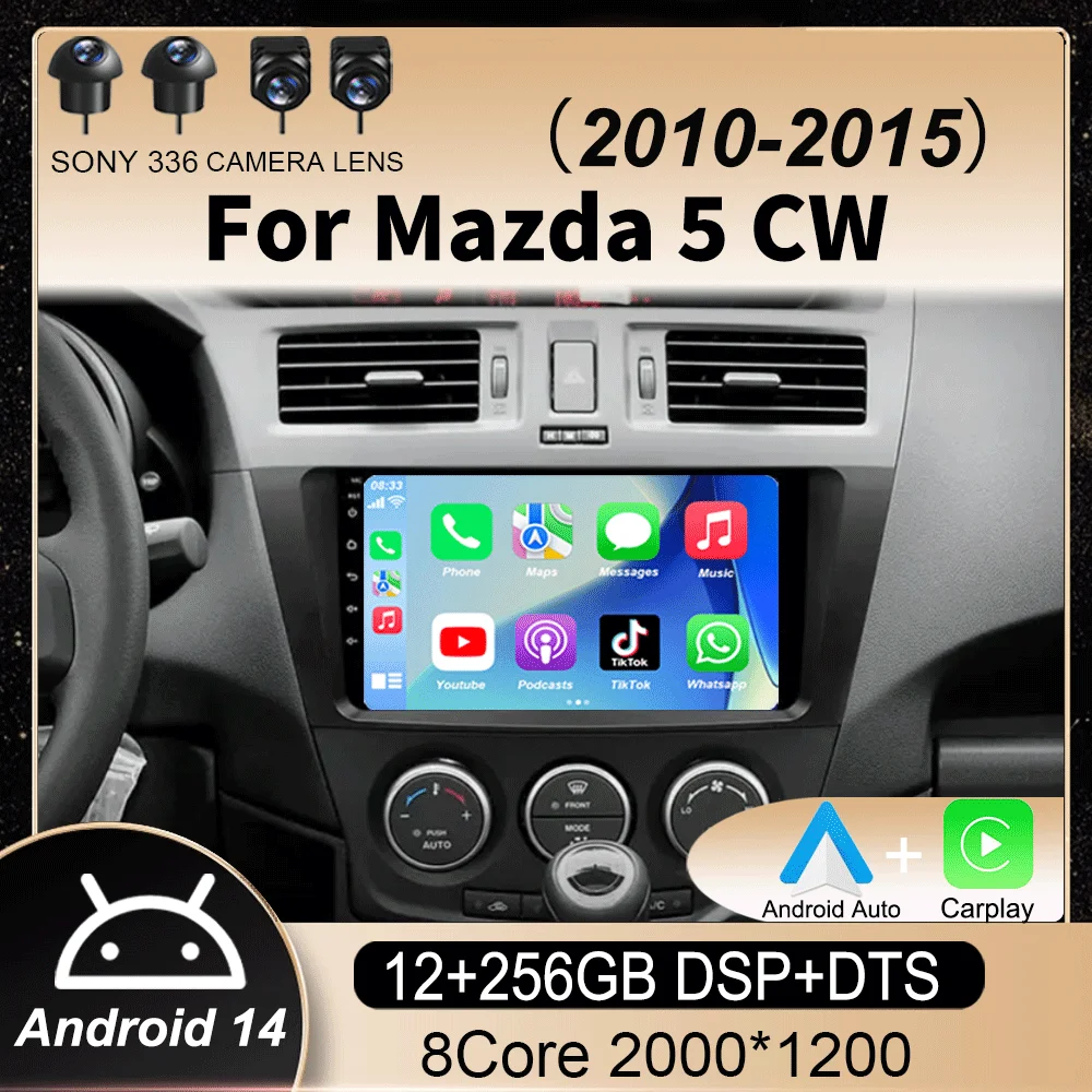 Android 14 Carplay Auto For Mazda 5 CW 2010 2011 2012 2013 2014 2015 Multimedia Car Radio Navigation Player Video WIFI+4G DSP
Android 14 Carplay Auto For Mazda 5 CW 2010 2011 2012 2013 2014 2015 Multimedia Car Radio Navigation Player Video WIFI+4G DSP