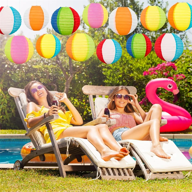 15Pcs Pool Party Decorations Beach Ball Paper Lanterns Summer Luau Hawaii Themed Hanging Decor for Home Birthday Outdoor Indoor
15Pcs Pool Party Decorations Beach Ball Paper Lanterns Summer Luau Hawaii Themed Hanging Decor for Home Birthday Outdoor Indoor