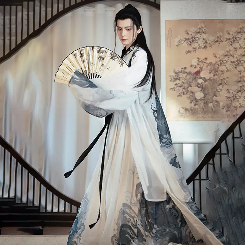 Оригинальный мужской и женский костюм Hanfu Kirin Wei Jin для пары перекрестных воротников с чернильной вышивкой в старинном китайском стиле
Оригинальный мужской и женский костюм Hanfu Kirin Wei Jin для пары перекрестных воротников с чернильной вышивкой в старинном китайском стиле