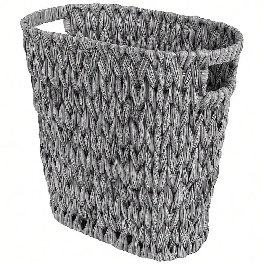 Wicker Waste Basket Waterproof Space Saving 19L Bathroom Bedroom Trash Can Gray
Wicker Waste Basket Waterproof Space Saving 19L Bathroom Bedroom Trash Can Gray